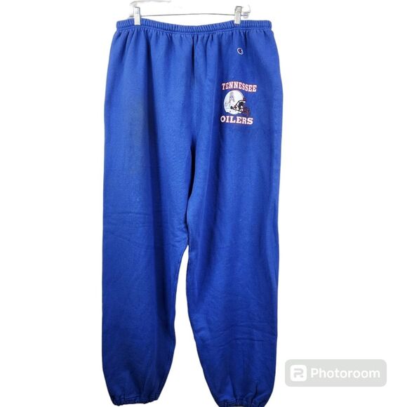 RARE Vintage 97-98 Champion NFL Tennessee Oilers  Sweatpants 4XL - Picture 1 of 11